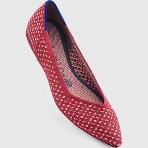 Rothy’s The Point Red Apple Honey Comb W7 - rare color!